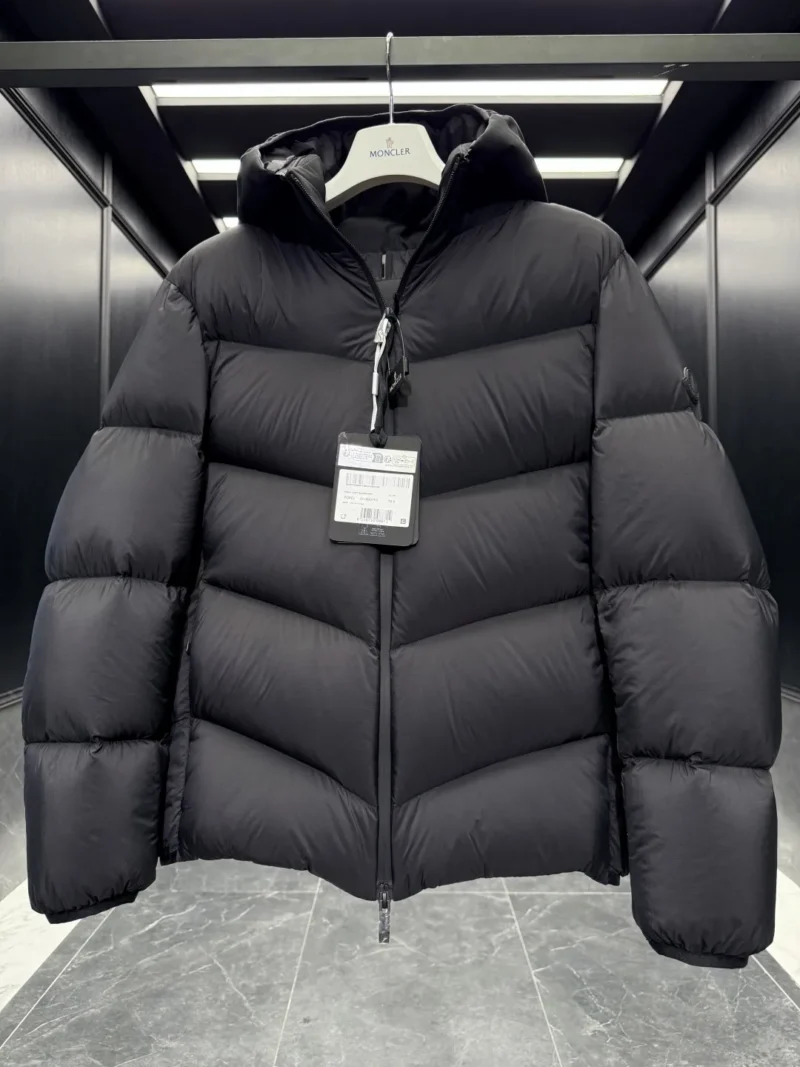 Replica Moncler Forez Down Jacket Black Hooded Reps - RepLuxe