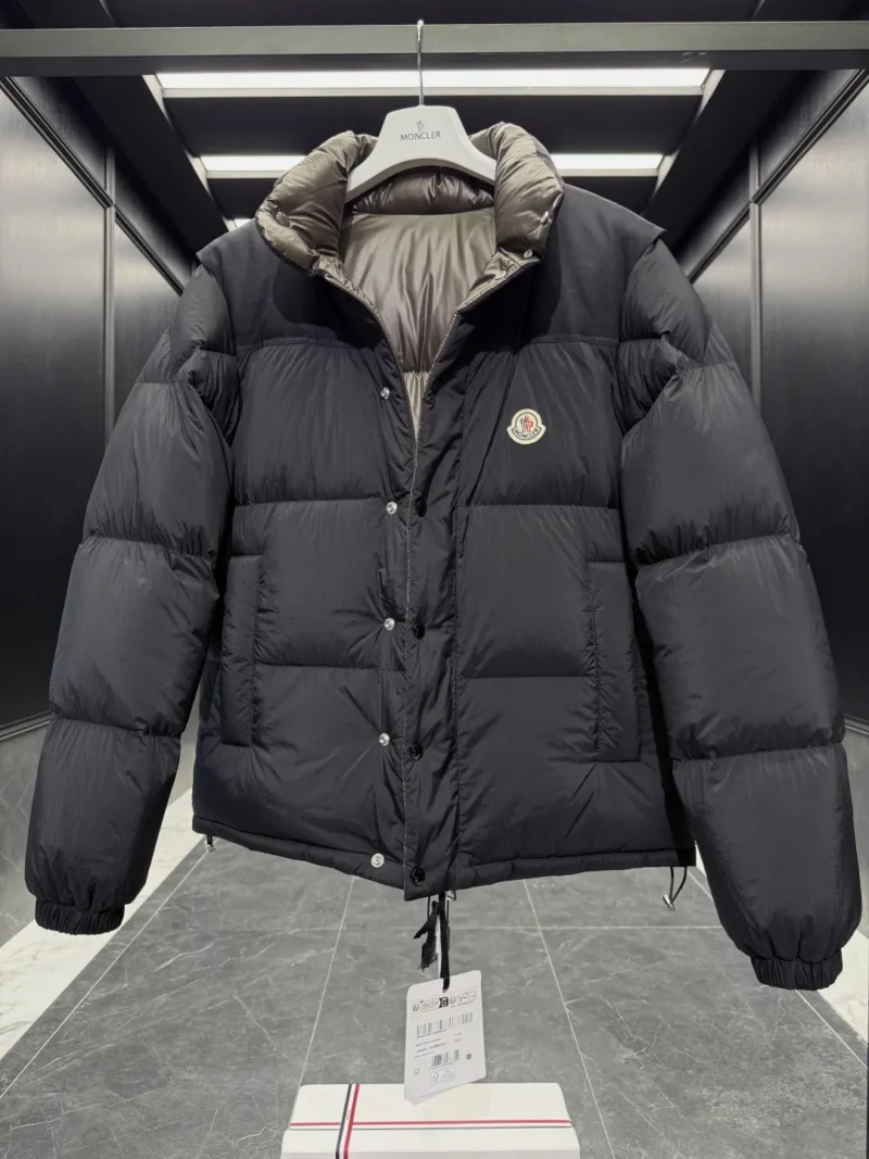 Replica Moncler Verone Reversible Down Jacket Black Reps - RepLuxe