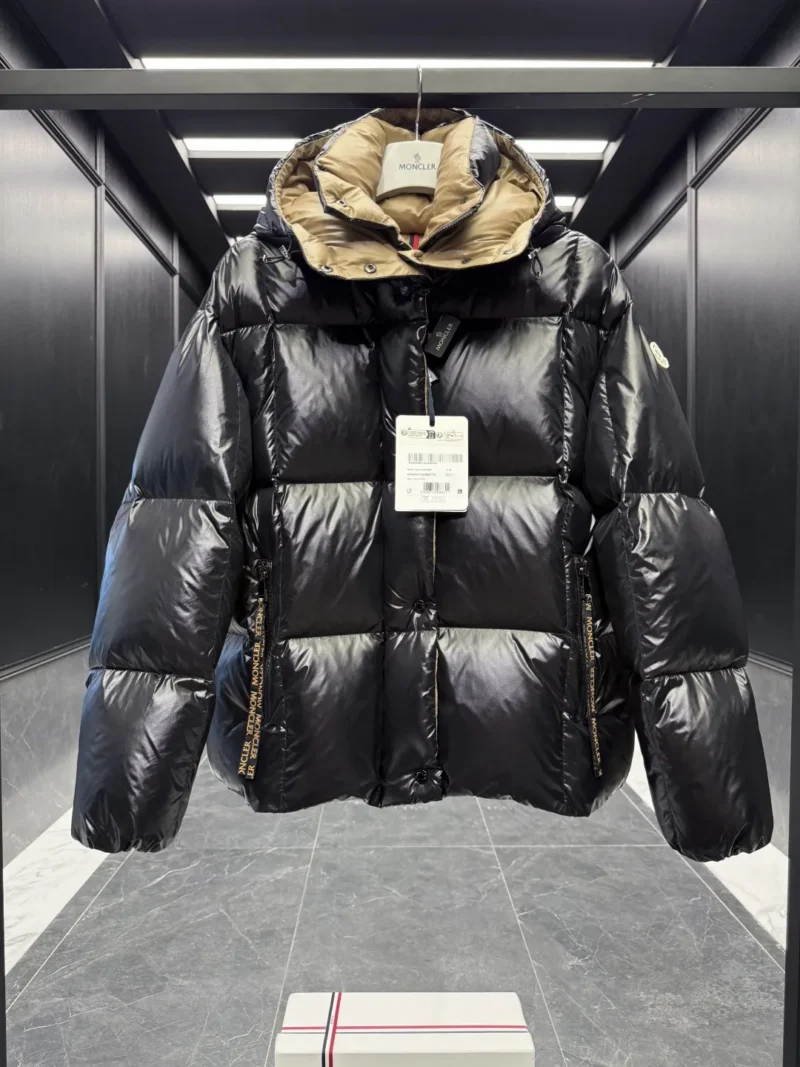 Replica Moncler Parana Black Glossy Jacket Reps - RepLuxe