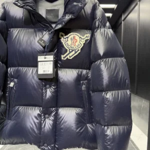 Replica Moncler Leste Down Jacket Blue Short Reps - RepLuxe