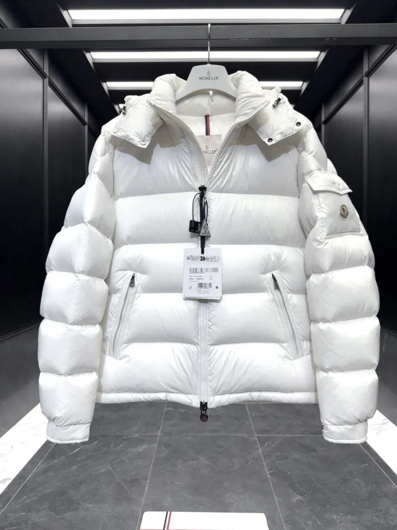 Replica Moncler Maya Down Jacket White Short Reps - RepLuxe