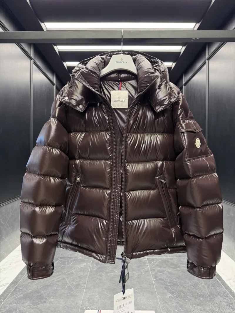 Replica Moncler Maya Jacket Chocolate Short Style Reps - RepLuxe