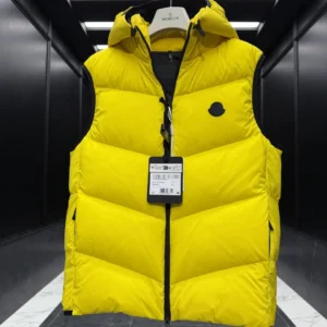 Replica Moncler Guersac Quilted Vest Yellow Sleeveless Reps - RepLuxe