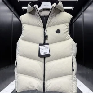 Replica Moncler Guersac Down Vest Cream Quilted Reps - RepLuxe