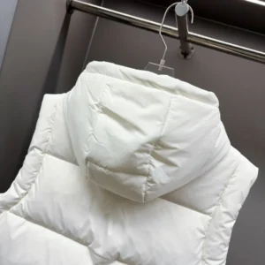 Replica Prada Hooded Down Vest White Quilted Reps - RepLuxe