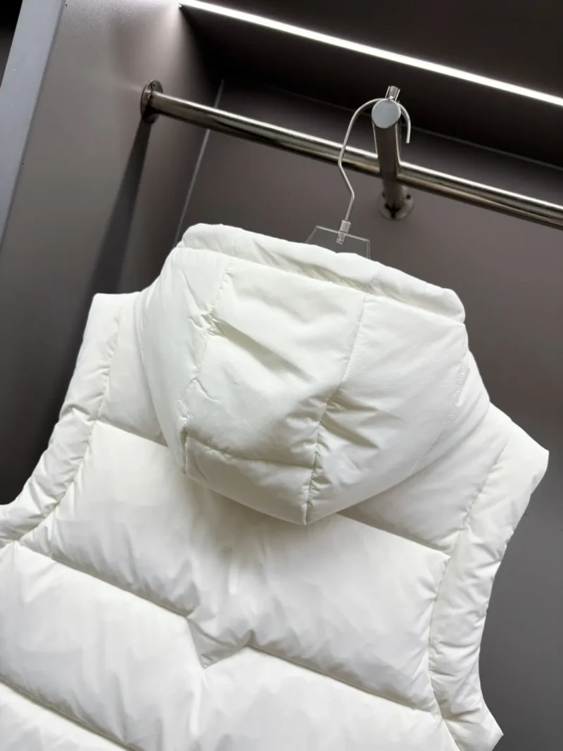Replica Prada Hooded Down Vest White Quilted Reps - RepLuxe