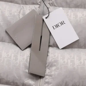 Replica Dior Limited Edition Classic Monogram Down Vest Grey Reps - RepLuxe