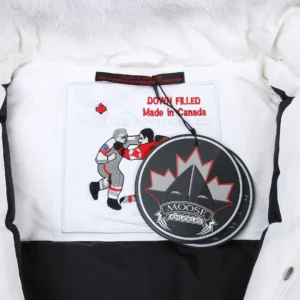 Replica Moose Knuckles Scissor 01 White Parka Reps - RepLuxe