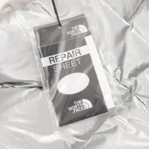 Replica The North Face 86L Down Jacket Silver Cropped Reps - RepLuxe