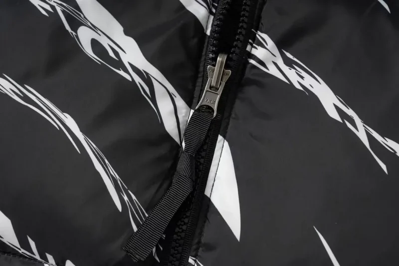 Replica The North Face Zebra Down Jacket BlackWhite Reps - RepLuxe