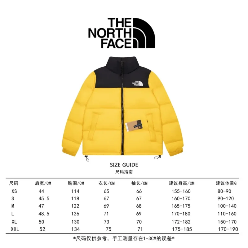 Replica The North Face 1996 Nuptse Jacket Yellow Black Reps - RepLuxe