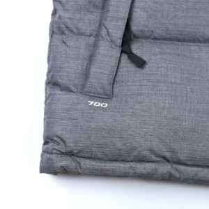 Replica The North Face Nuptse Vest Grey Black Reps - RepLuxe