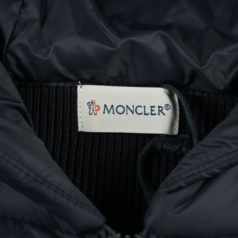 Replica Moncler Knit Hooded Down Jacket Black Reps - RepLuxe
