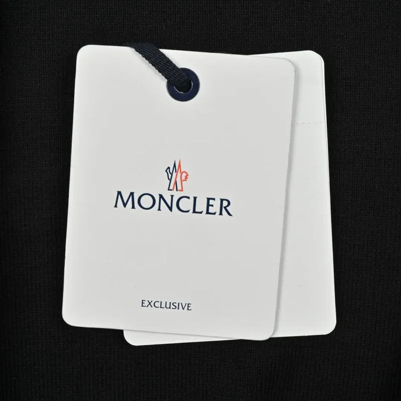 Replica Moncler Knit Down Jacket Black Stand Collar Reps - RepLuxe