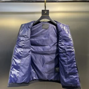 Replica Prada Minimalist Down Vest Blue Sleeveless Reps - RepLuxe