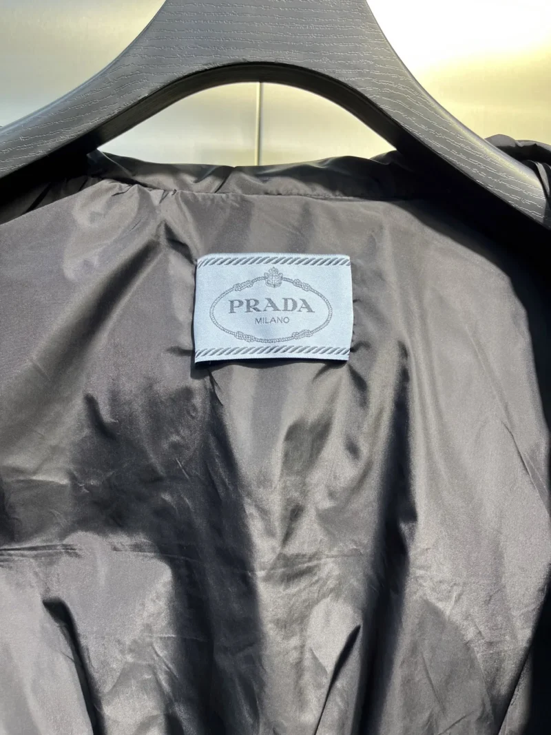 Replica Prada Logo Wool Down Vest Black Reps - RepLuxe