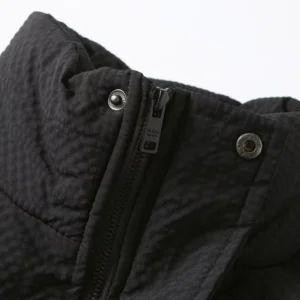 Replica Prada Striped Logo Down Jacket Black Unisex Reps - RepLuxe