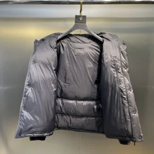 Replica Prada Down Jacket Black Detachable Hood Reps - RepLuxe