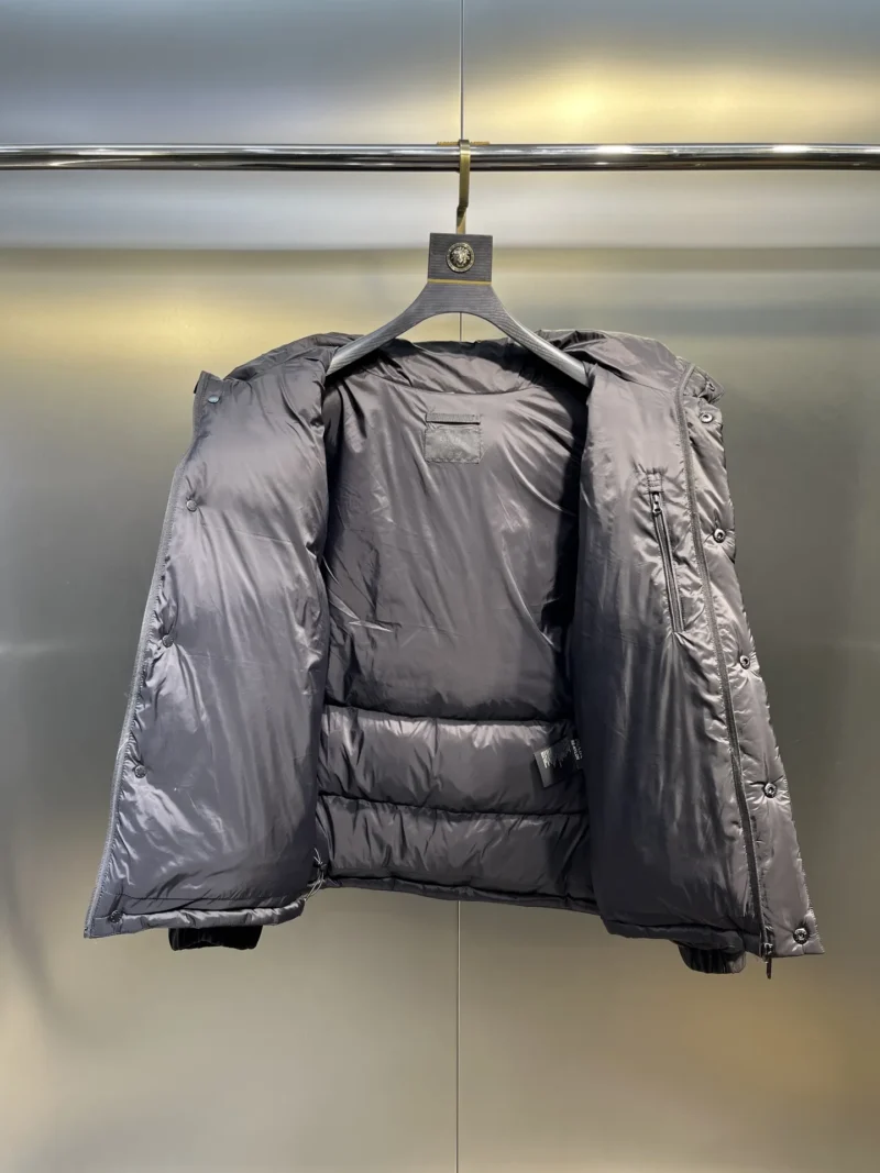 Replica Prada Down Jacket Black Detachable Hood Reps - RepLuxe