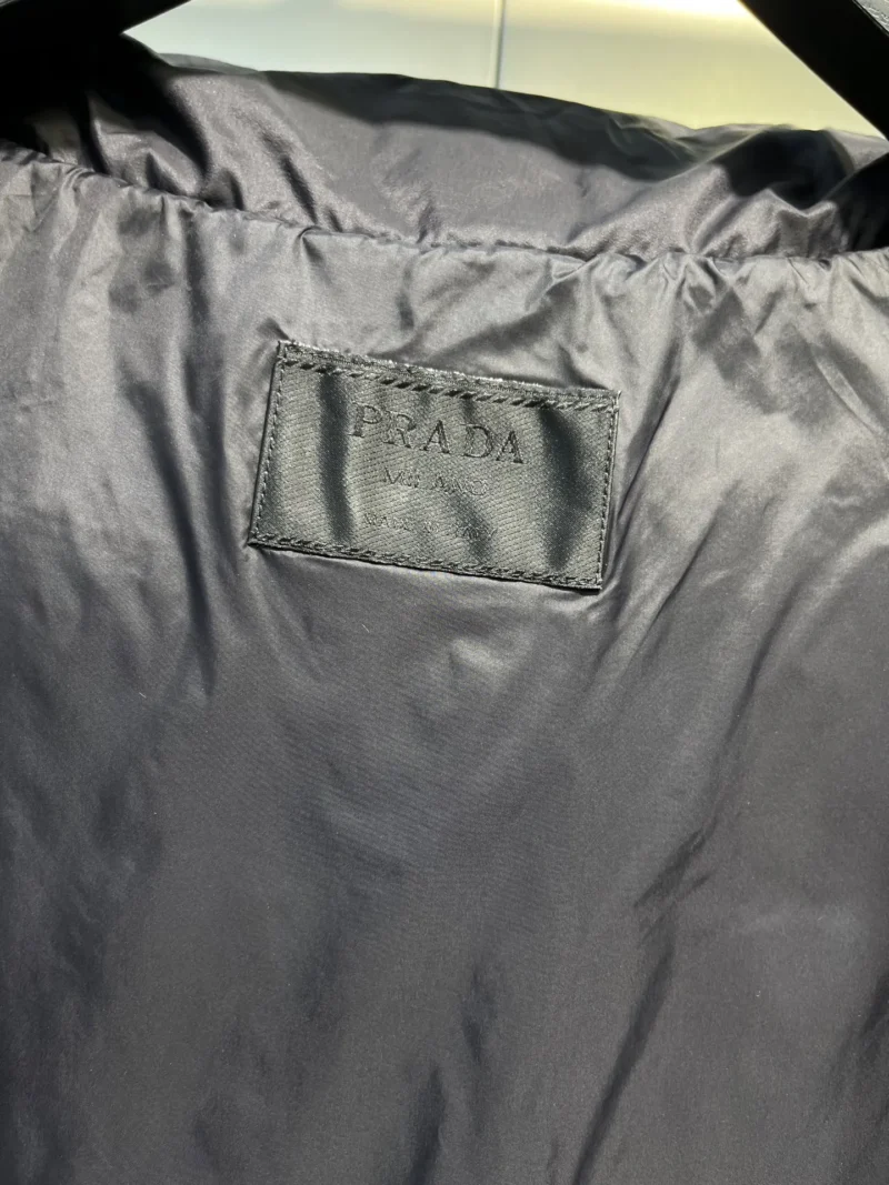 Replica Prada Down Jacket Grey Hooded Style Reps - RepLuxe