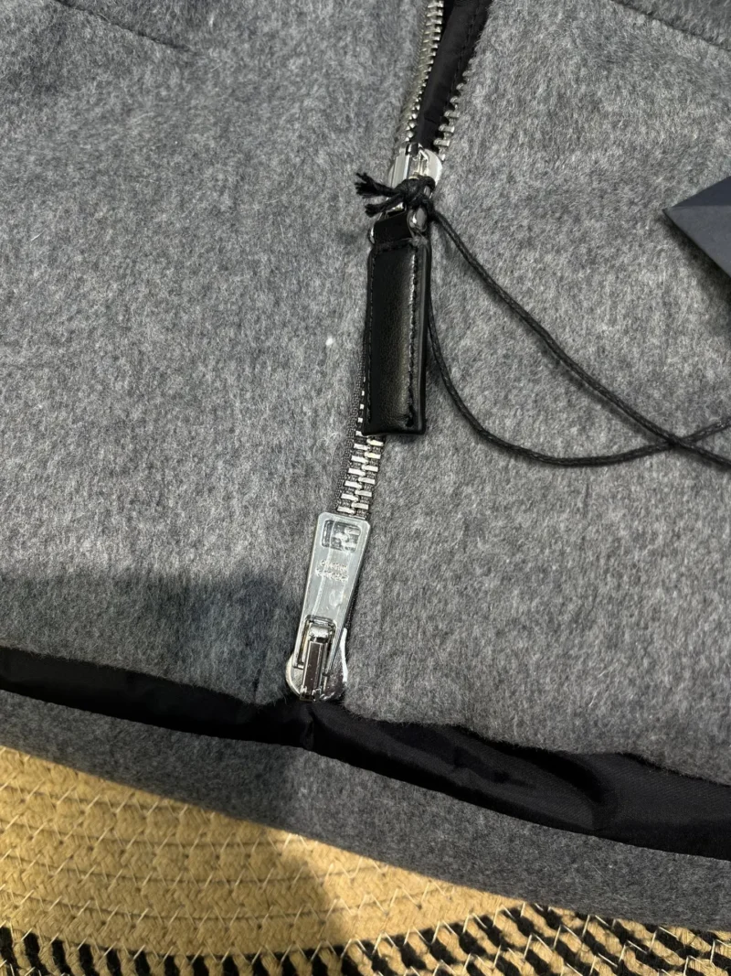 Replica Prada Down Jacket Grey Stand Collar Style Reps - RepLuxe