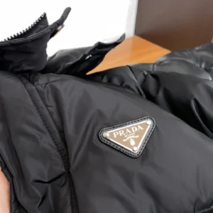 Replica Prada Fall Winter Down Jacket Black Hooded Reps - RepLuxe