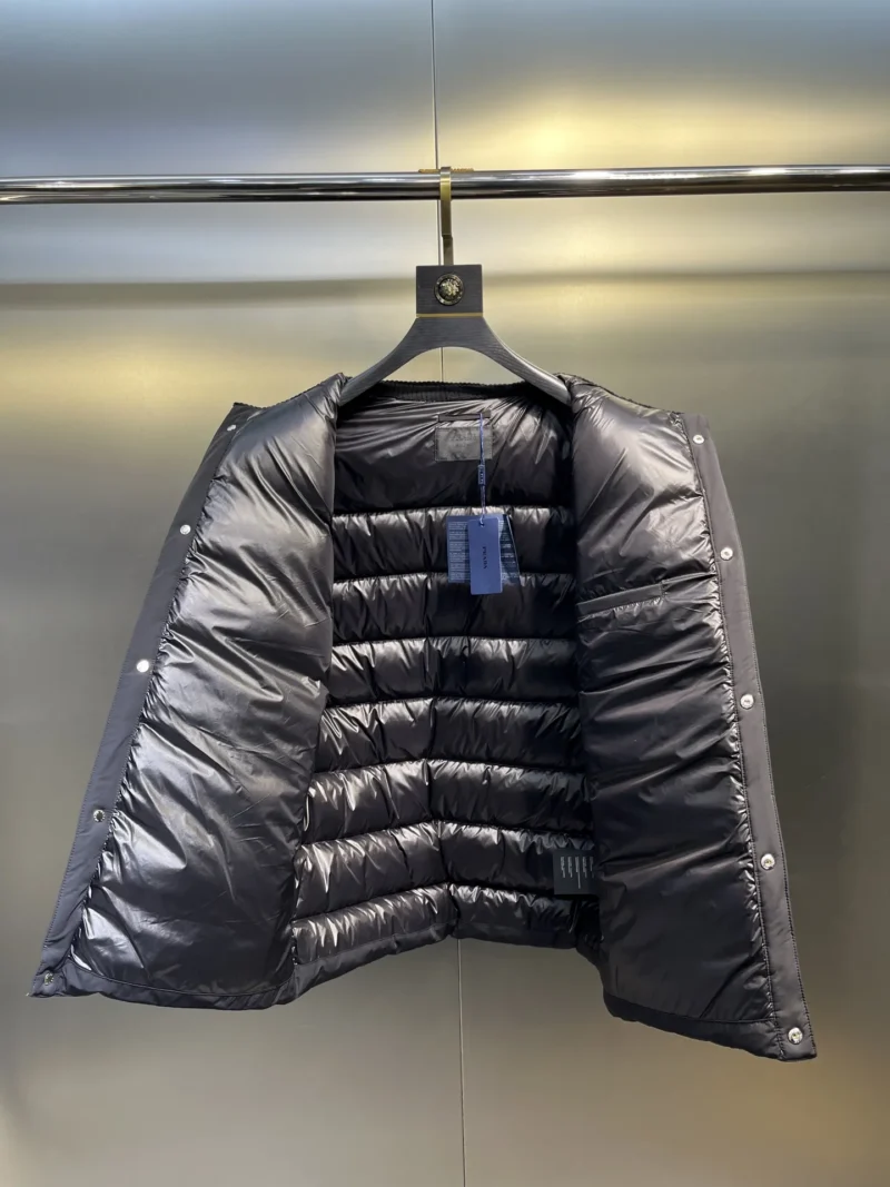 Replica Prada ReNylon Down Jacket Grey Quilted Reps - RepLuxe