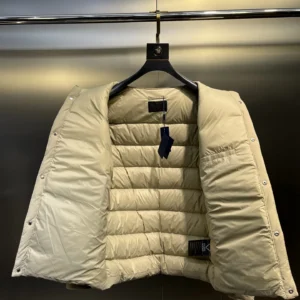 Replica Prada ReNylon Down Jacket Beige Unisex Reps - RepLuxe