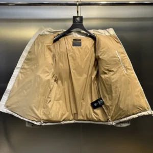 Replica Prada Down Jacket Beige Hooded Style Reps - RepLuxe