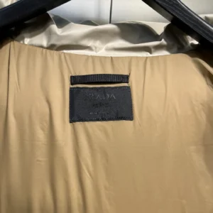Replica Prada Minimalist Down Jacket Beige Hooded Reps - RepLuxe