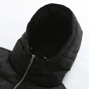 Replica Gucci GG Canvas Hooded Down Vest Black Reps - RepLuxe