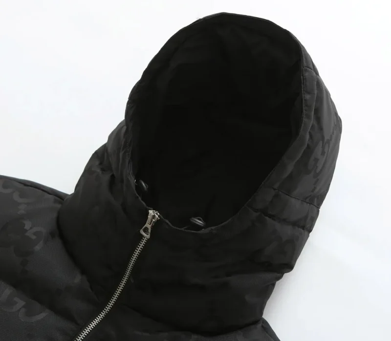 Replica Gucci GG Canvas Hooded Down Vest Black Reps - RepLuxe