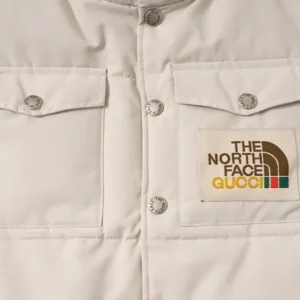Replica THE NORTH FACE x GUCCI Down Vest Beige Reps - RepLuxe