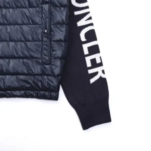 Replica Moncler M29 Knit Down Jacket Navy Blue Reps - RepLuxe