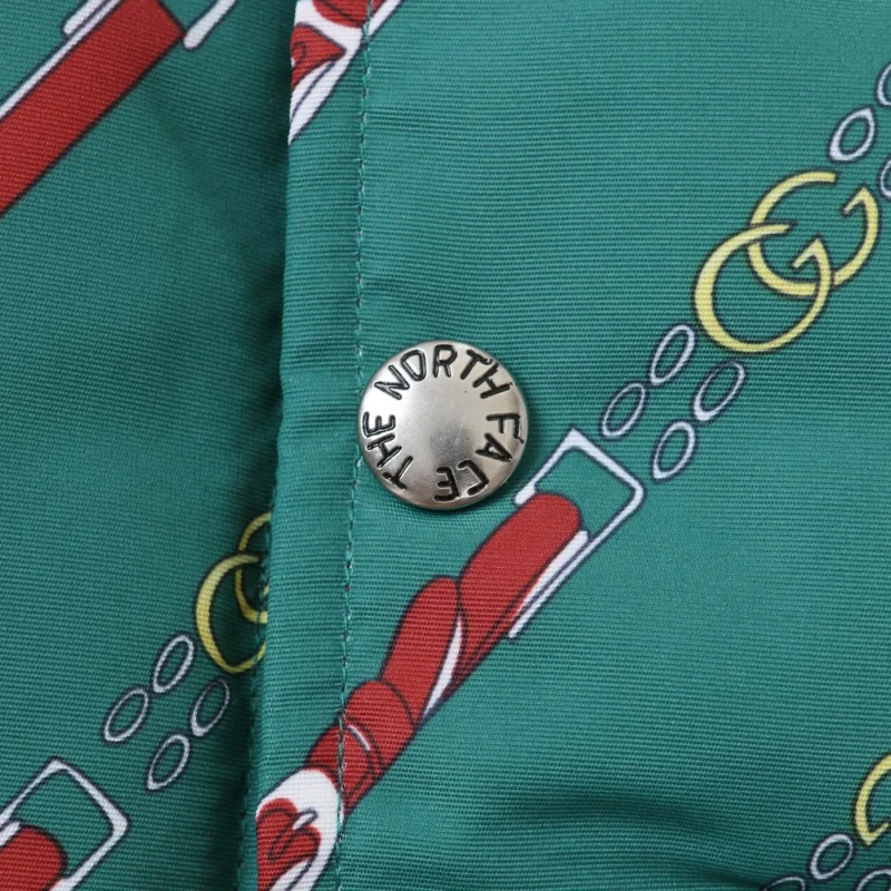 Replica THE NORTH FACE GUCCI Down Vest Green Print Reps - RepLuxe