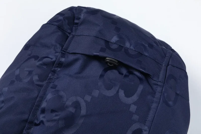 Replica Gucci Monogram Down Jacket Blue Hooded Reps - RepLuxe