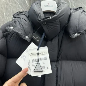 Replica Moncler Hanoverian Long Down Jacket Black Matte Reps - RepLuxe