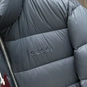 Replica Gucci 2025 Down Jacket Black Stand Collar Reps - RepLuxe