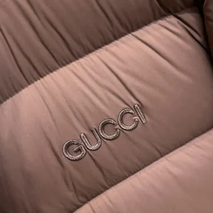 Replica Gucci 2025 Down Jacket Brown Stand Collar Reps - RepLuxe