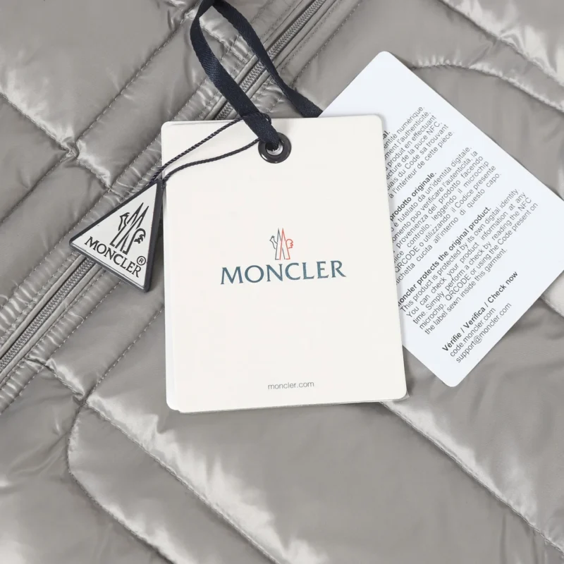 Replica Moncler Acorus Stand Collar Down Jacket Grey Reps - RepLuxe