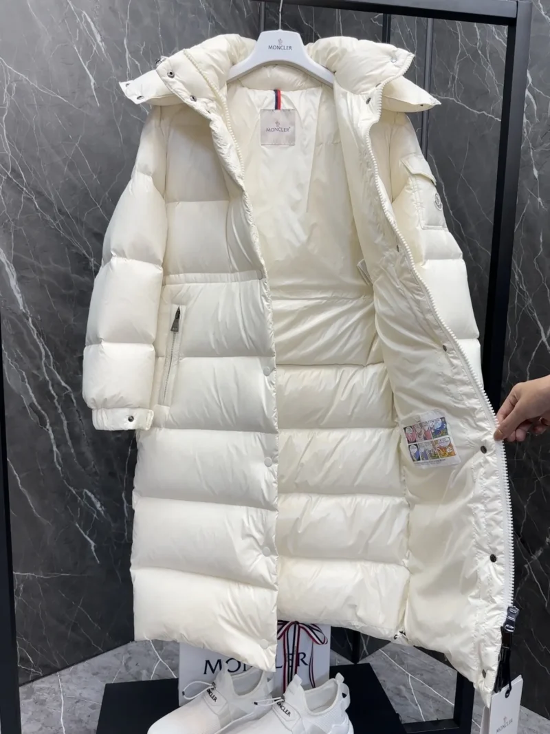 Replica Moncler Cavettaz Down Jacket Ivory Long Reps - RepLuxe