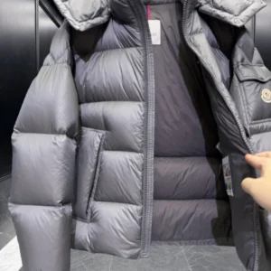 Replica Moncler Couyere Down Jacket Grey Hooded Reps - RepLuxe