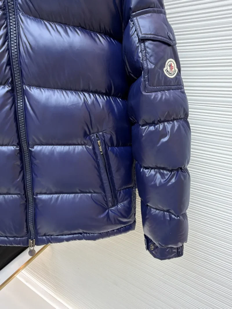 Replica Moncler Maya Down Jacket Navy Blue Hooded Reps - RepLuxe