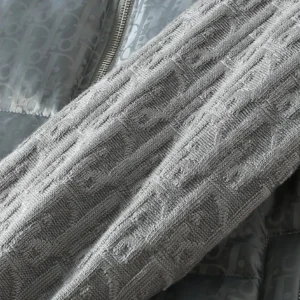Replica Dior Knit Down Jacket Grey Unisex Style Reps - RepLuxe