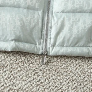 Replica Dior Knit Down Jacket Light Grey Unisex Reps - RepLuxe