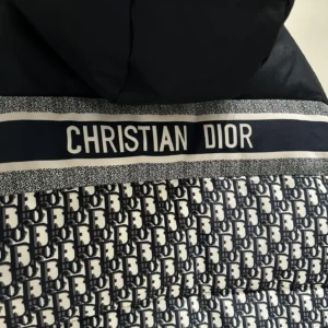 Replica Dior Classic Houndstooth Down Jacket Blue White Reps - RepLuxe