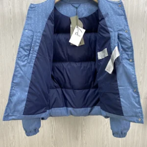 Replica Dior CD Classic Down Jacket Blue Quilted Reps - RepLuxe