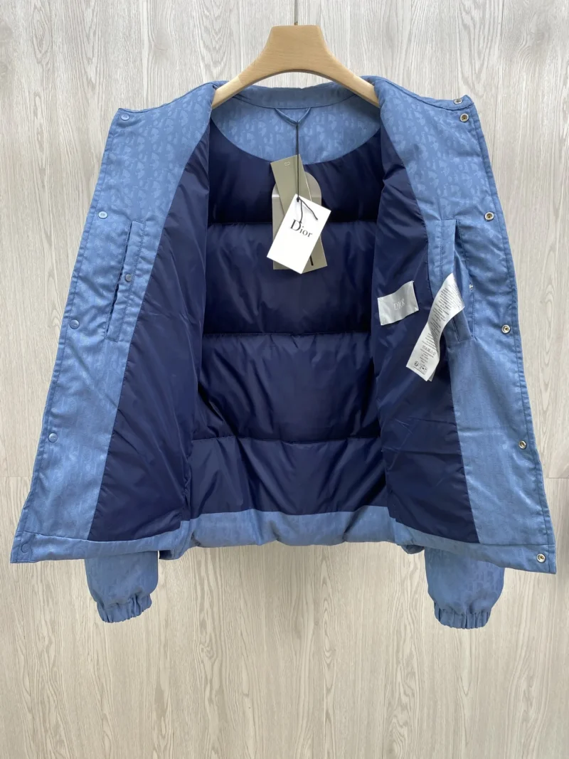 Replica Dior CD Classic Down Jacket Blue Quilted Reps - RepLuxe