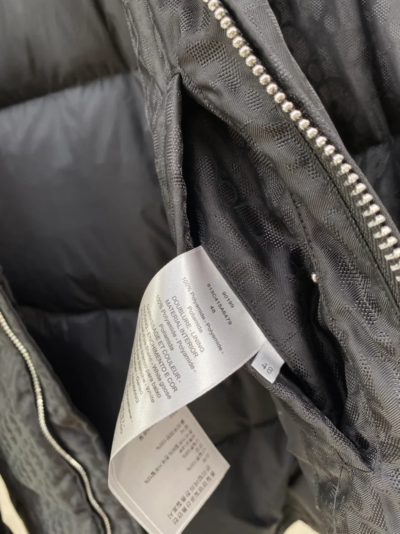 Replica Dior CD Classic Down Jacket Black Oblique Reps - RepLuxe