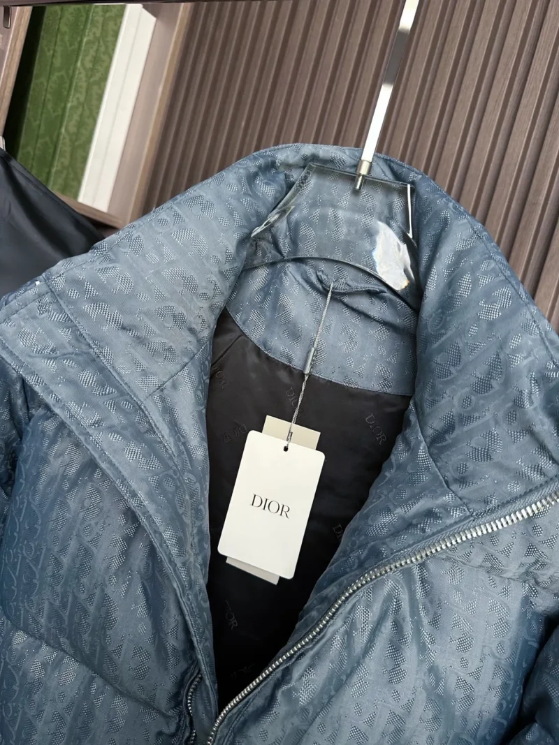 Replica Dior Down Jacket Blue Logo Series Reps - RepLuxe